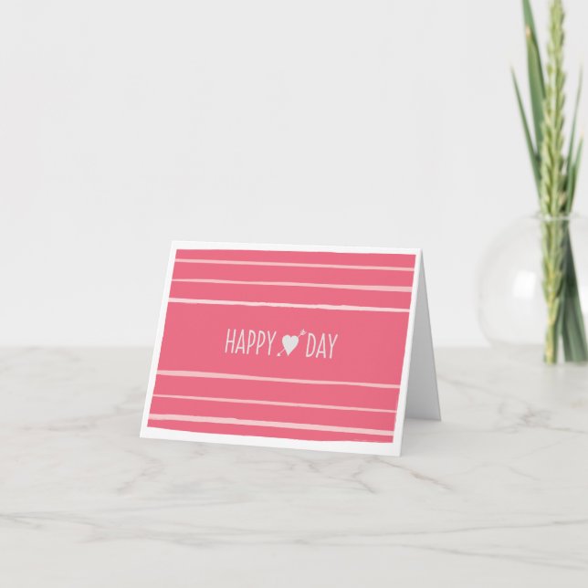Happy Heart Day Valentine's Greeting Card (Front)