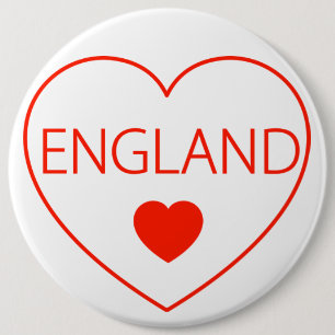 Happy Heart  England 6 Cm Round Badge