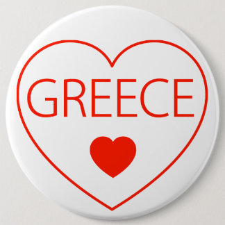 Happy Heart Greece 6 Cm Round Badge