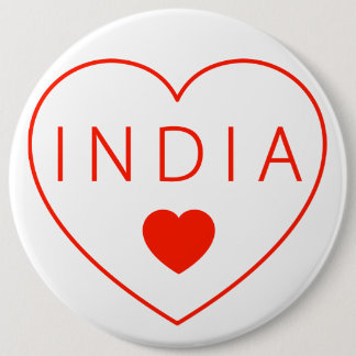 Happy Heart  India 6 Cm Round Badge