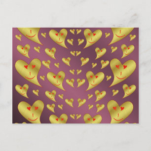happy, heart, love, smile, female, cute, cheerful, postcard