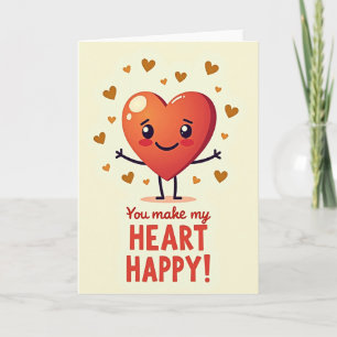 Happy Heart Pattern Love Card