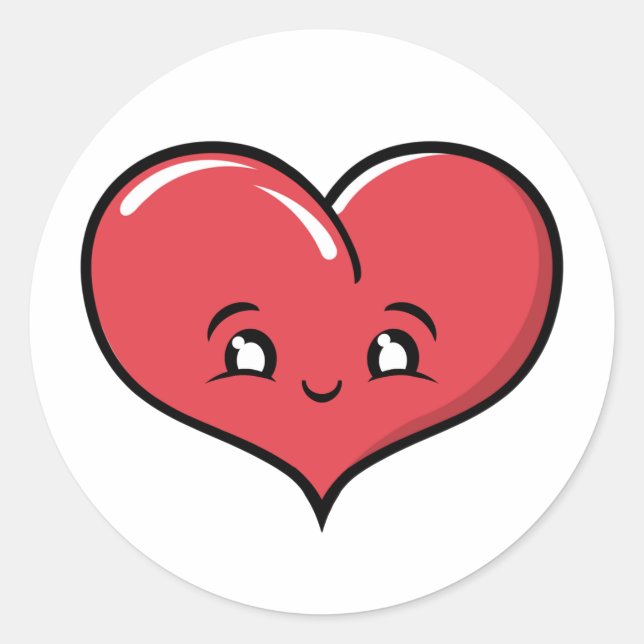 Happy Heart Sticker (Front)