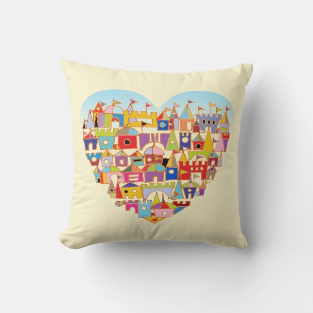 Happy Heart Village Cushion (Front)