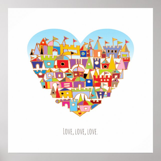 Happy Heart Village Square Poster (Front)