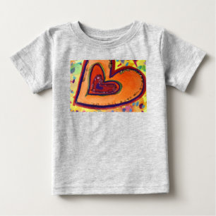 Happy Hearts Artwork Love Painting Tee Shirts