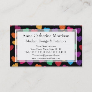 Happy Hearts Babysitter, Child Care, Designer Business Card