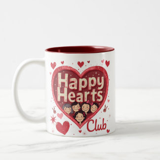Happy Hearts Club - Valentine's Day Mug with Retro