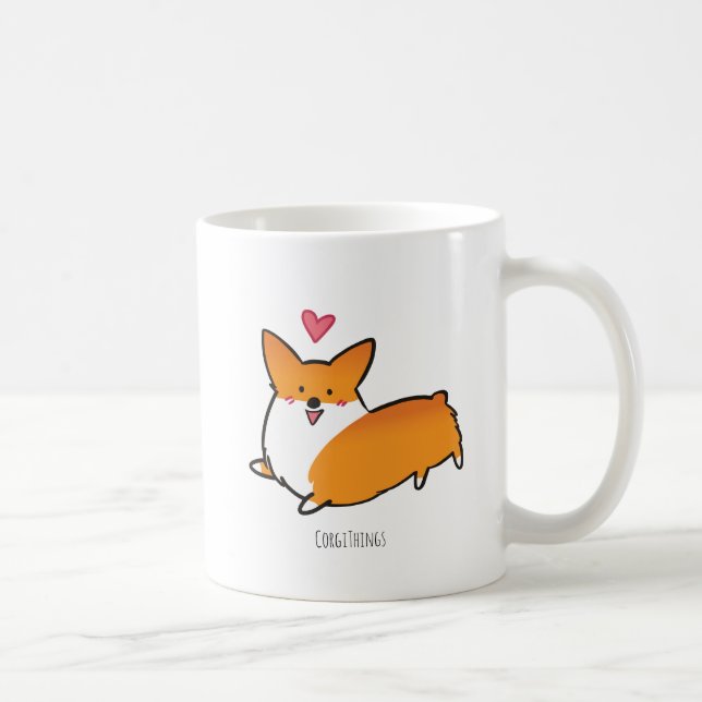 Happy Hearts Mug | Corgi Things (Right)