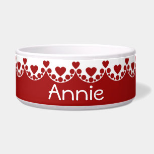 Happy Hearts on Red Personalised