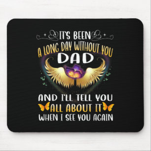 Happy Heavenly Birthday Father In Heaven Memorial  Mouse Mat