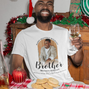 Happy Heavenly Holidays   Photo Memorial T-Shirt