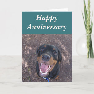 Happy Heidi Rottweiler Anniversary Card