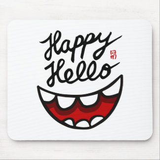 Happy Hello BIG Smile Mouse Mat