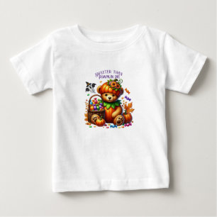 Happy Helloween Cute Wizard Bear Baby T-Shirt