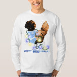 Happy HENukkah Hanukkah Polish Chicken T-Shirt<br><div class="desc">Happy HENukkah - Let's get lit! Cute polish hen entangled in lights and wearing a sweater</div>
