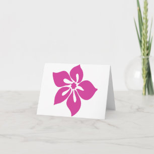 "Happy Hibiscus" greeting cards in Fuchsia