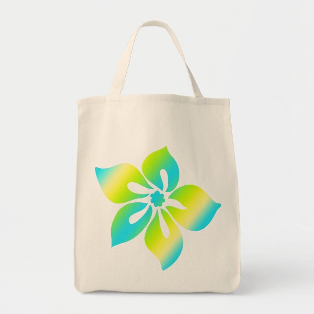 Happy Hibiscus Grocery Tote (Front)