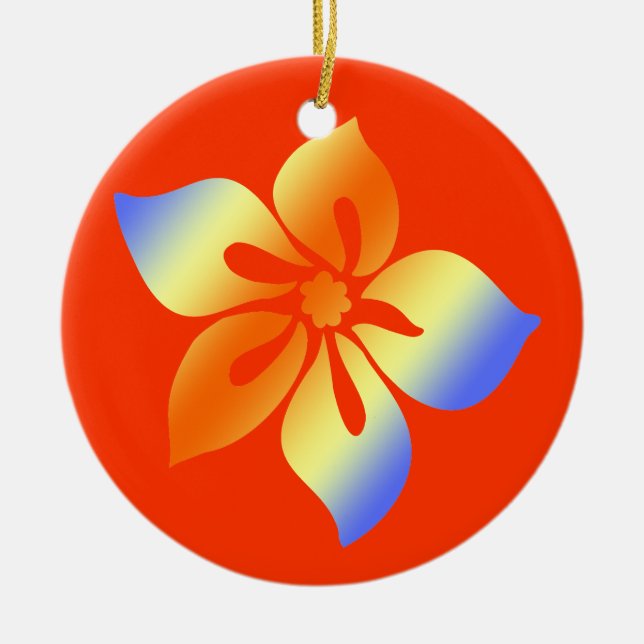 Happy Hibiscus Hawaiian Ornaments (Front)