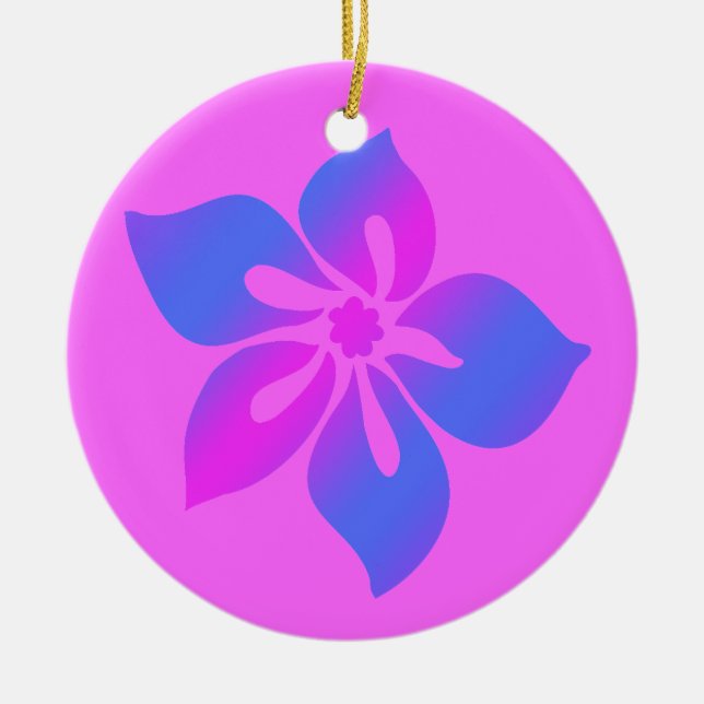 Happy Hibiscus Hawaiian Ornaments (Front)
