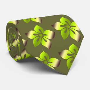 Happy Hibiscus Hawaiian Two-sided Printed Tie