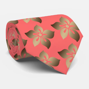 Happy Hibiscus Hawaiian Two-sided Printed Tie