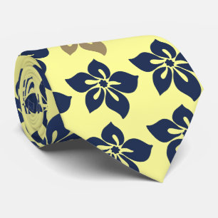 Happy Hibiscus Hawaiian Two-sided Printed Tie
