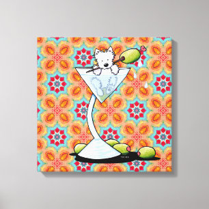 Happy Highland Martini Canvas Print