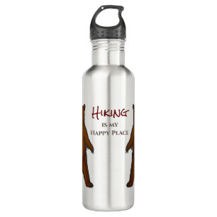 Happy Hiking Outdoors Wildlife Grizzly Bear 710 Ml Water Bottle