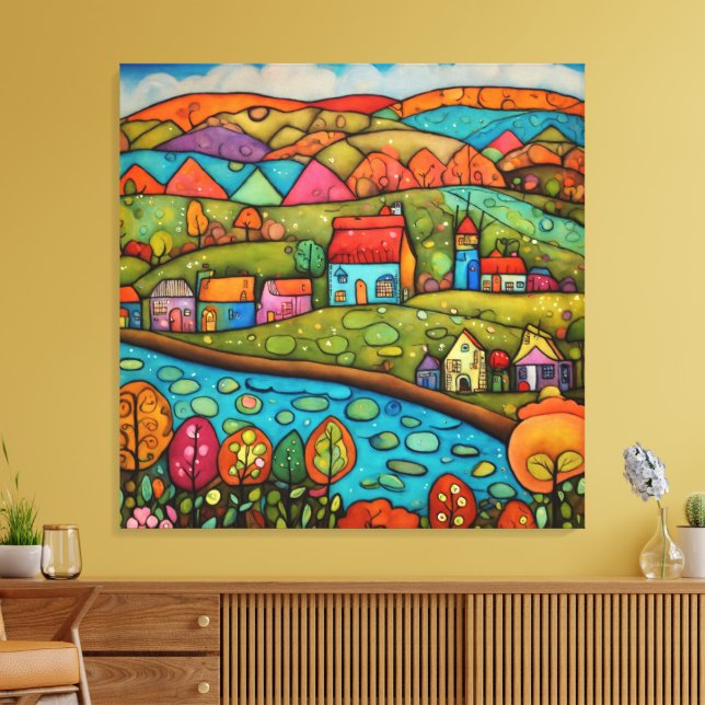 Happy Hills Canvas Print (Insitu(LivingRoom))