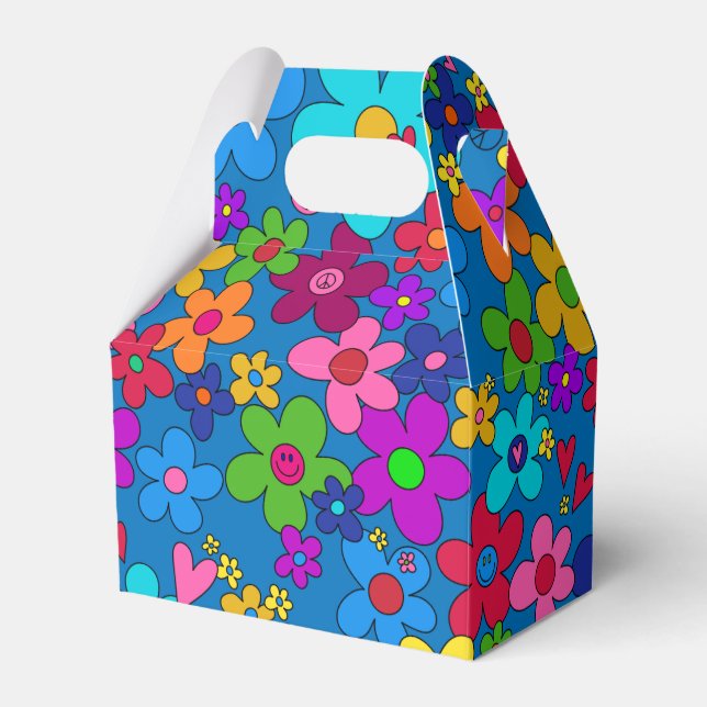 Happy Hippie Daisies Favour Box (Front Side)