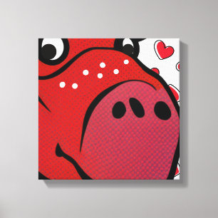 Happy Hippo Canvas Print