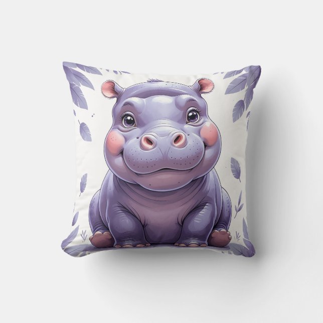 Happy Hippo Cushion (Front)