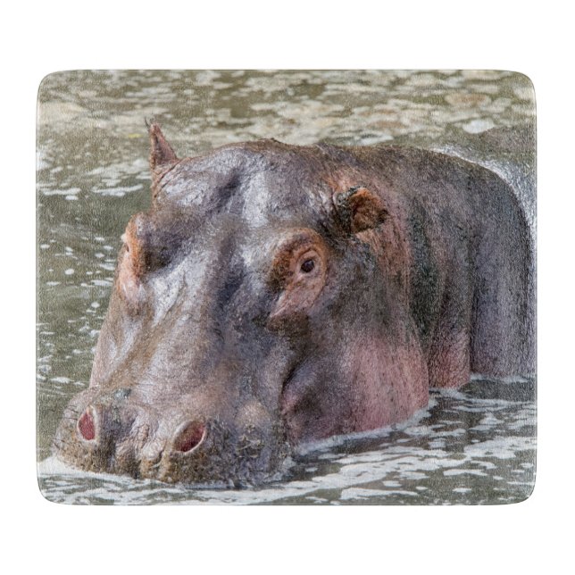 Happy Hippo Cutting Board (Front)