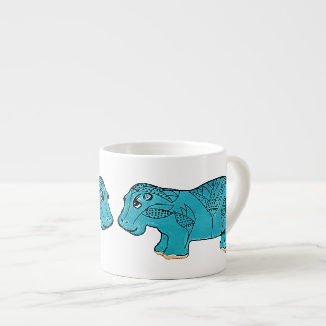 Happy Hippo Espresso Cup (Front Right)