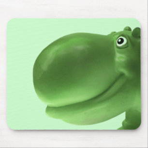 Happy Hippo Green Mouse Mat