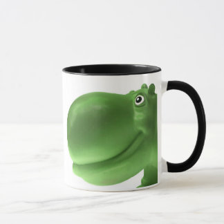 Happy Hippo Green Mug