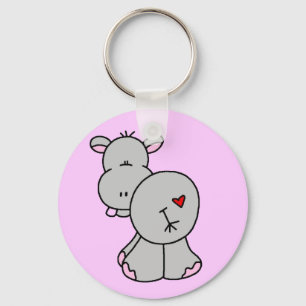 Happy Hippo Tshirts and Gifts Key Ring