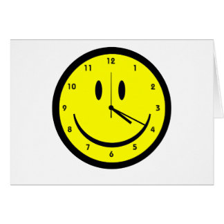 Happy Hippy face clock