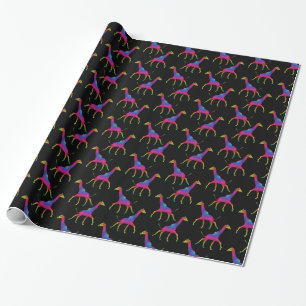 Happy Hippy Giraffe Wrapping Paper