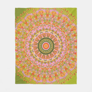 Happy Hippy Mandala Fleece Blanket