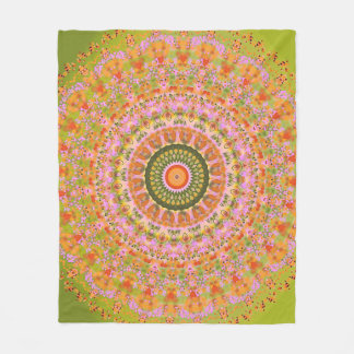Happy Hippy Mandala Fleece Blanket