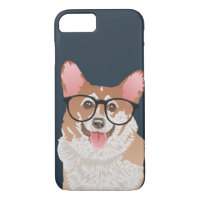 Happy Hipster Pembroke Welsh Corgi