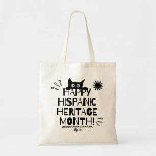 Happy Hispanic Heritage Month! - Funny Cute Cat Tote Bag