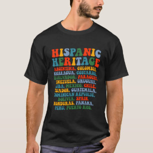 Happy Hispanic Heritage Month Latino All Countries T-Shirt