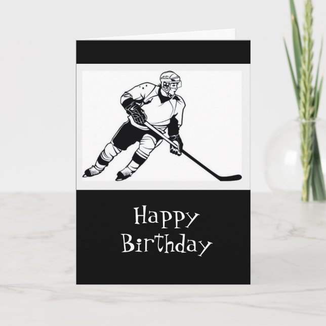 Happy Hockey Birthday Fun Humour Card (Front)