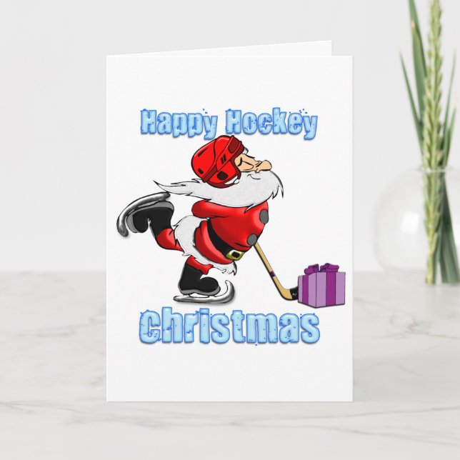 Happy Hockey Christmas Card (Front)