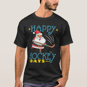 Happy Hockey Days Christmas Santa T-Shirt