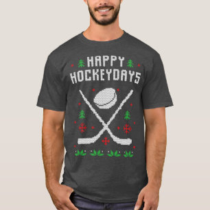 Happy Hockey Days Funny Ugly Christmas Sweater 