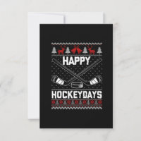 Happy Hockeydays Funny Christmas Ice Hockey Player